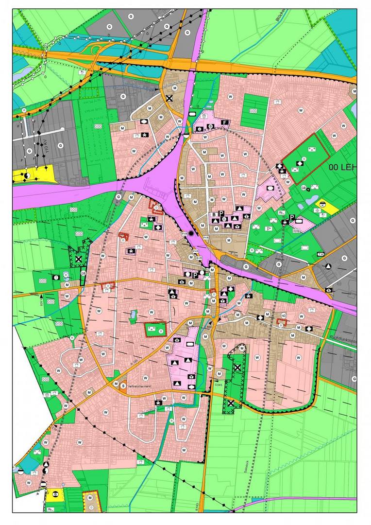 Ausschnitt aus dem Flächennutzungsplan © Stadt Lehrte