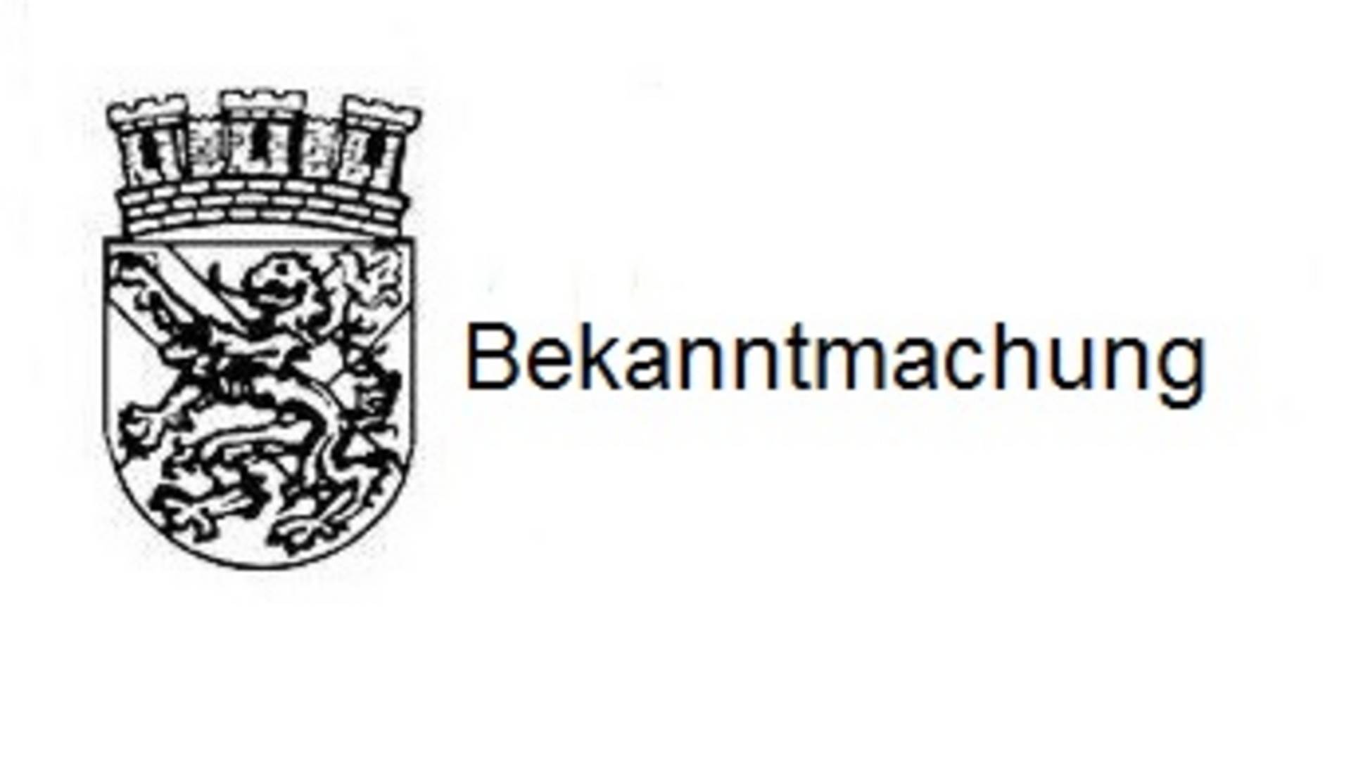 Bekanntmachung